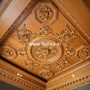 Wooden Ceiling Design Swastik Pop Design No-10588