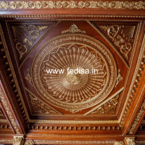 Wooden Ceiling Design Pop Design For Home Temple No-10600