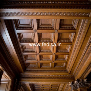Wooden Ceiling Design Pop Double Fan Design No-10622