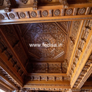 Wooden Ceiling Design House Ceiling Flower Design No-10641