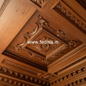 Wooden Ceiling Design Front Pop Design No-10659