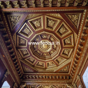 Wooden Ceiling Design 4 Fan Box Pop Design No-10665