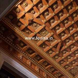 Wooden Ceiling Design Car Porch Pop Design No-10720