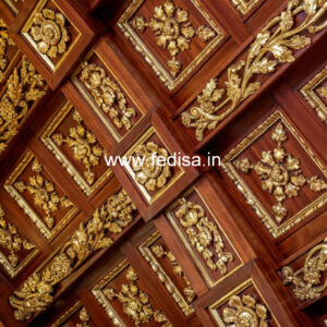 Wooden Ceiling Design Plus Minus Design For Hall No-10768