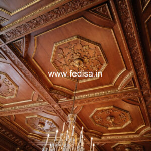 Wooden Ceiling Design Home Hall Pop Design No-10786