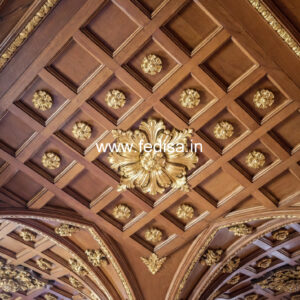 Wooden Ceiling Design Light Box Pop Design No-10803