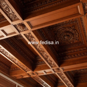 Wooden Ceiling Design Front Balcony Pop Design No-10809