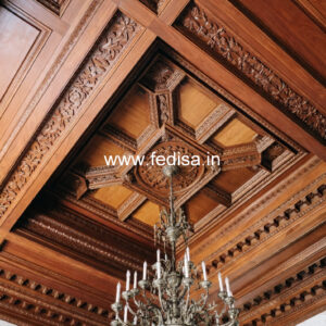 Wooden Ceiling Design Pop Wall Design In Hall No-10816