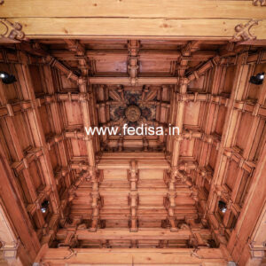 Wooden Ceiling Design Pop Design 2 Fan No-10842