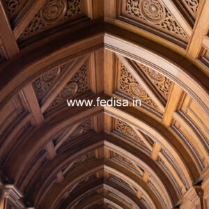 Wooden Ceiling Design Pop Plus Minus Design For Mandir No-10907
