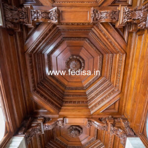 Wooden Ceiling Design Ceiling Design With Two Fans No-10930