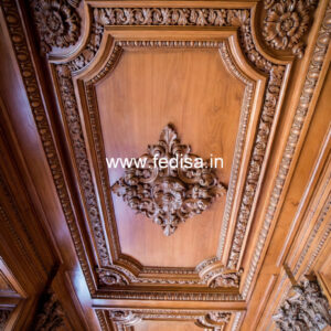Wooden Ceiling Design False Ceiling Design For Rectangular Living Room With Two Fans No-10997