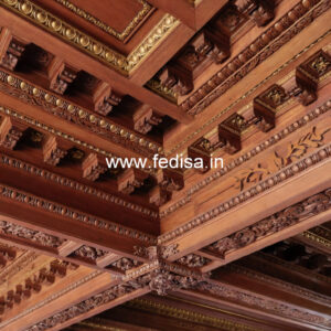 Wooden Ceiling Design Ceiling Pop Flower Design Color No-11003