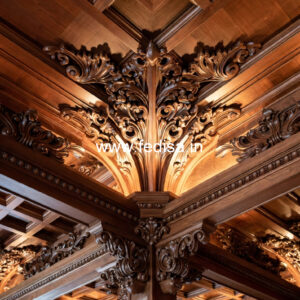 Wooden Ceiling Design Pop Cnc Design No-11013
