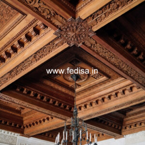 Wooden Ceiling Design Pop Design Light Box No-11021