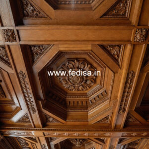 Wooden Ceiling Design White Pop Design No-11033