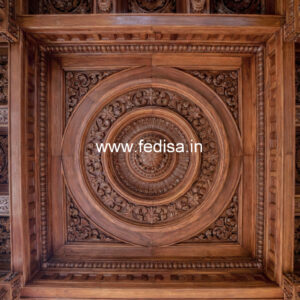 Wooden Ceiling Design Hall Fall Ceiling Design With 2 Fans No-11045