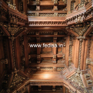 Wooden Ceiling Design Pop Decoration Design No-11152