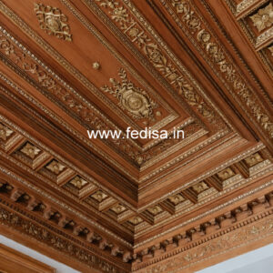 Wooden Ceiling Design Pop Plus Minus Design For Bathroom No-11157