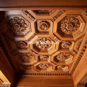 Wooden Ceiling Design Flat Pop Design No-11159