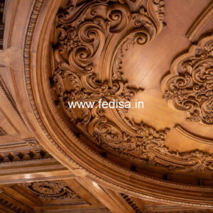 Wooden Ceiling Design Pop Partition Design No-11168