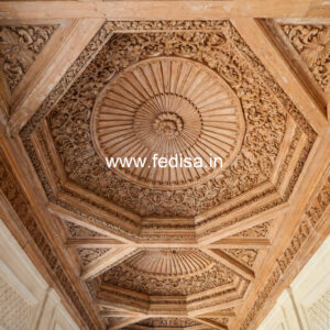 Wooden Ceiling Design L Shape Hall Ceiling No-11171