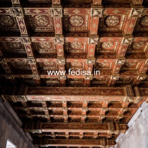 Wooden Ceiling Design Pop Pooja Room Design No-11175