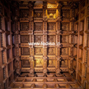 Wooden Ceiling Design Pop Ke Plus Minus Design No-11186