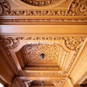 Wooden Ceiling Design Pop Design For 2 Fan Room No-11197