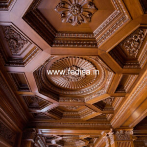 Wooden Ceiling Design Pop Groove Design On Ceiling No-11232