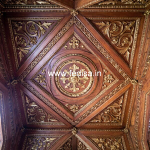 Wooden Ceiling Design Pop For Pooja Room No-11245
