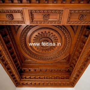 Wooden Ceiling Design Pop Design Square Shape No-11258