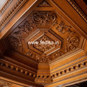 Wooden Ceiling Design Pop Tiles Design No-11301