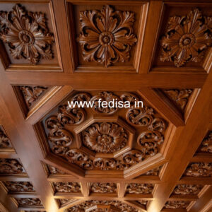 Wooden Ceiling Design Roof Pop Color Design No-11328