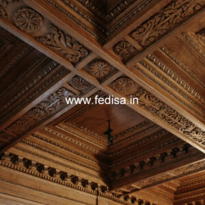 Wooden Ceiling Design False Ceiling Design For Two Fans No-11348