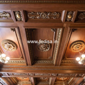 Wooden Ceiling Design Pop Design Round No-11379