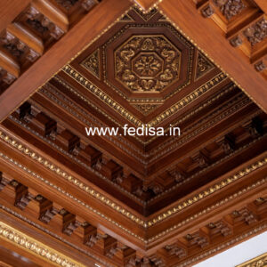 Wooden Ceiling Design Pop Design Simple Minus Plus No-11432