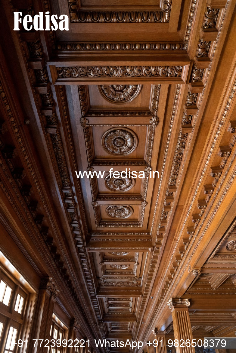 Wooden Ceiling Design Pop Of Color Interior Design No-11442