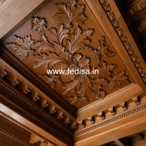 Wooden Ceiling Design Main Gate Pop Design No-11459