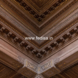 Wooden Ceiling Design Cornice Molding Pop Design No-11463