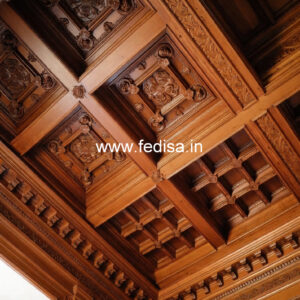 Wooden Ceiling Design Pop Partition Wall Design No-11465