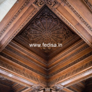 Wooden Ceiling Design 6 Star Pop Design No-11466