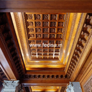Wooden Ceiling Design Up Minus Plus Design No-11475