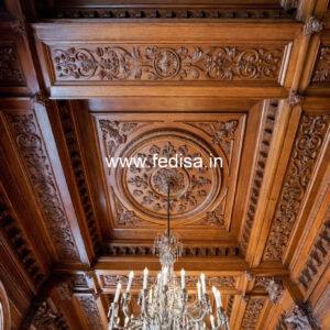 Wooden Ceiling Design Minus Plus False Ceiling No-11505