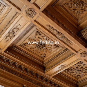 Wooden Ceiling Design Ceiling Flower Color Design No-11548