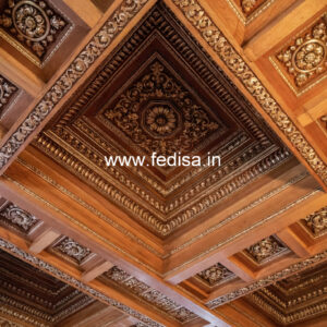 Wooden Ceiling Design Minus Plus Pop Design For Hall No-11557