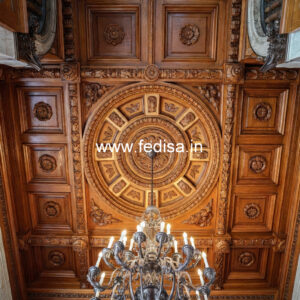 Wooden Ceiling Design Fiber Sheet Pop Design No-11634