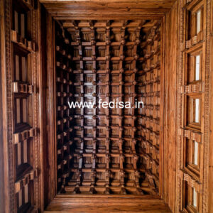 Wooden Ceiling Design Square Room Pop Design No-11661