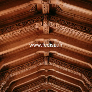 Wooden Ceiling Design Pop Design Without Light No-11671