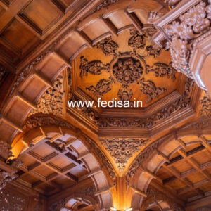 Wooden Ceiling Design Pop Wall Painting Design No-11672